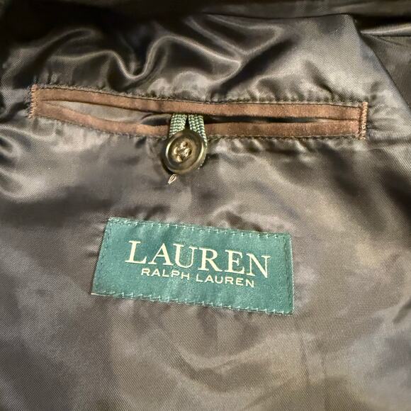 Lauren Ralph Lauren Men’s Wool Blend Overcoat Charcoal Gray Topcoat Lined Jacket - Picture 12 of 13